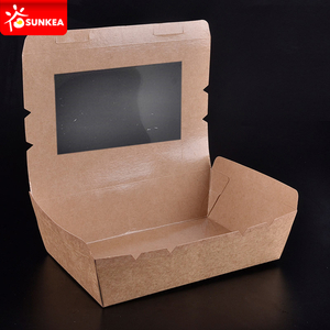 Fast Food Paper Lunch Box with Window