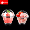 Clear Disposable Plastic Ice Cream / Yogurt Cup