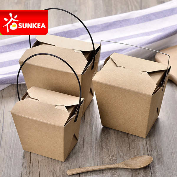 Takeaway Paper Noodle Box with Handle