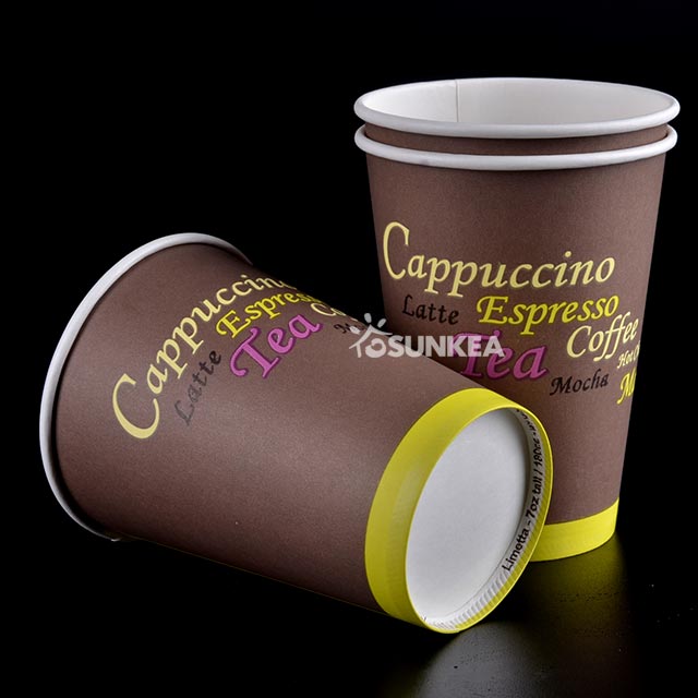 Custom Printed Single Wall Paper Coffee Cup