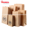 Sunkea greaseproof kraft packaging sandwich paper bag
