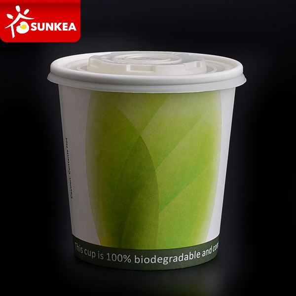 PLA lined Paper Soup Cup with Lid