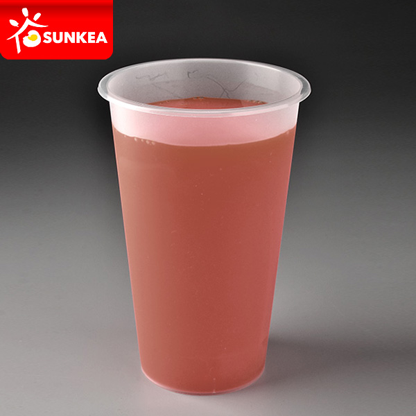 Disposable PP plastic frosted cup with PP lid