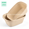 Disposable eco packaging food grade sugarcane pulp lunch box