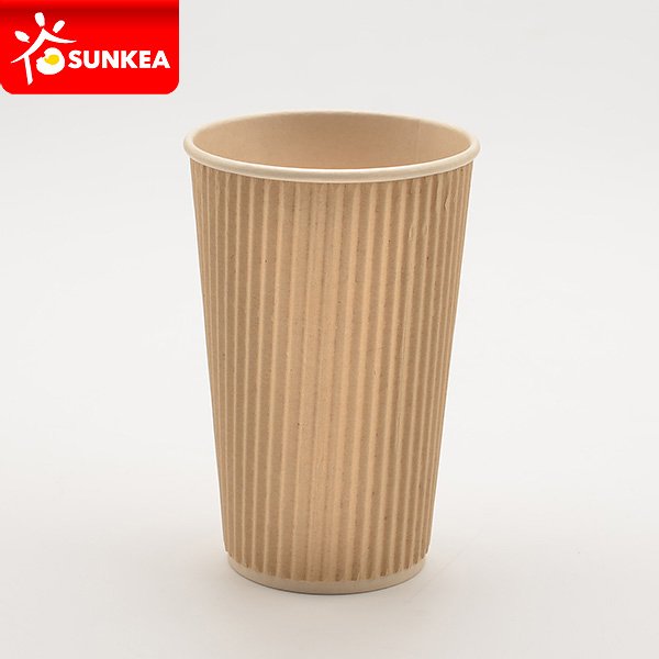 Bamboo fiber ripple wall paper cup