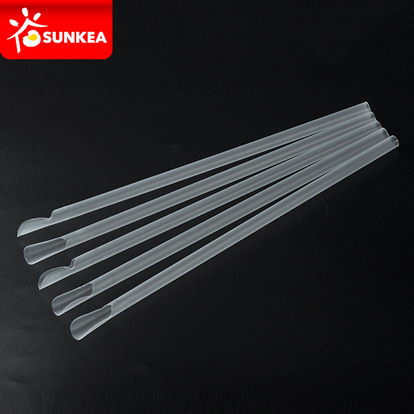 Plastic Drinking Straw with Spoon