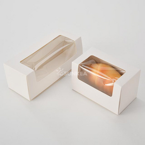 Custom Printed Foldable Paper Cake Box with Window