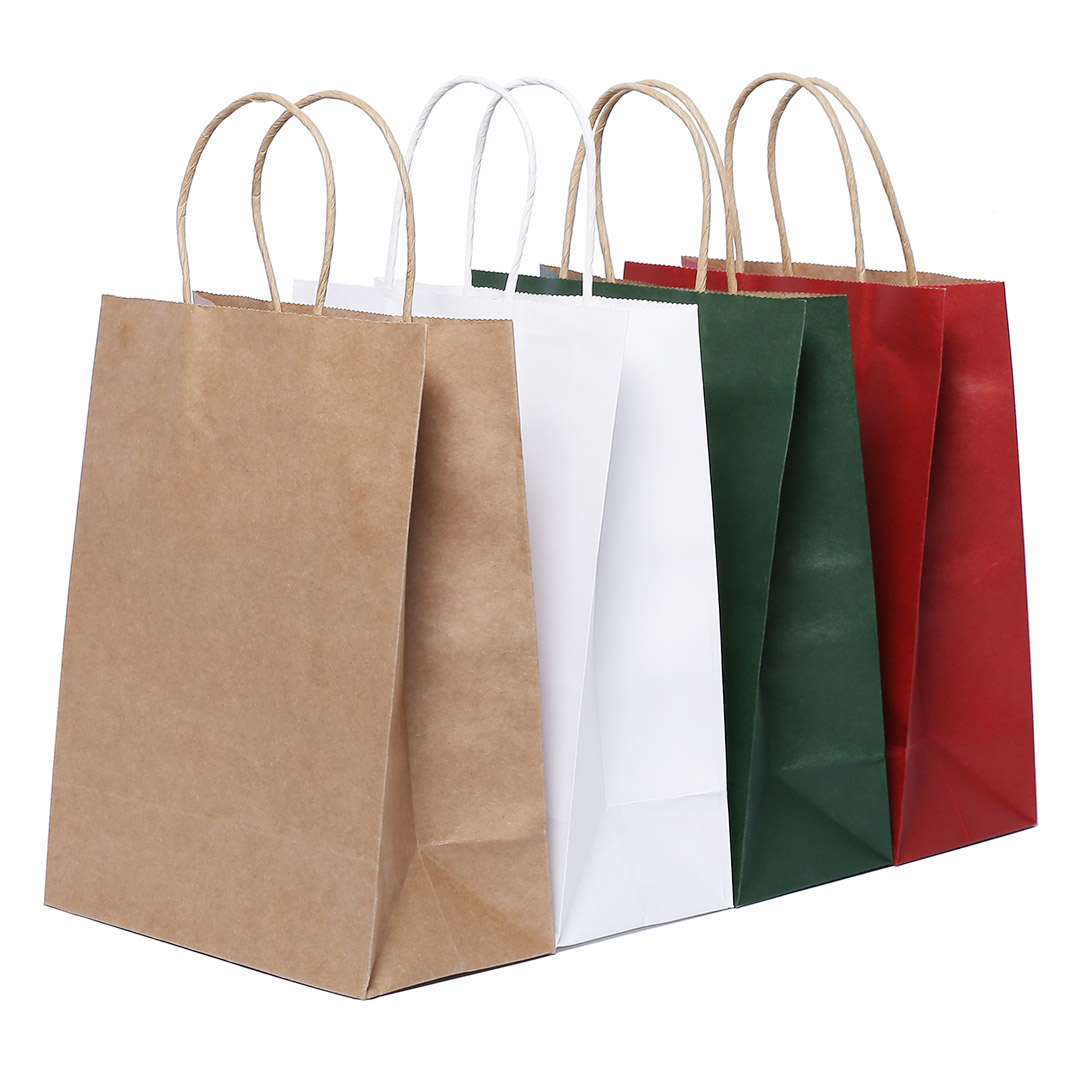 Brown Kraft Paper Shopping Bag with Handle