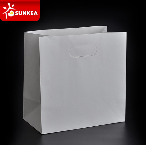 White Kraft Paper Bag with Handle