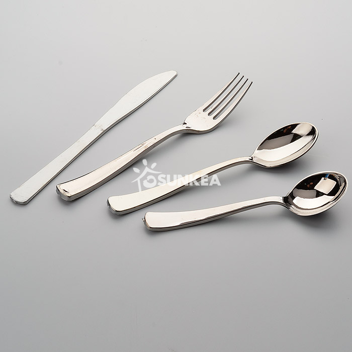 Disposable Plastic Silverware Cutlery Set with Shinny Finish
