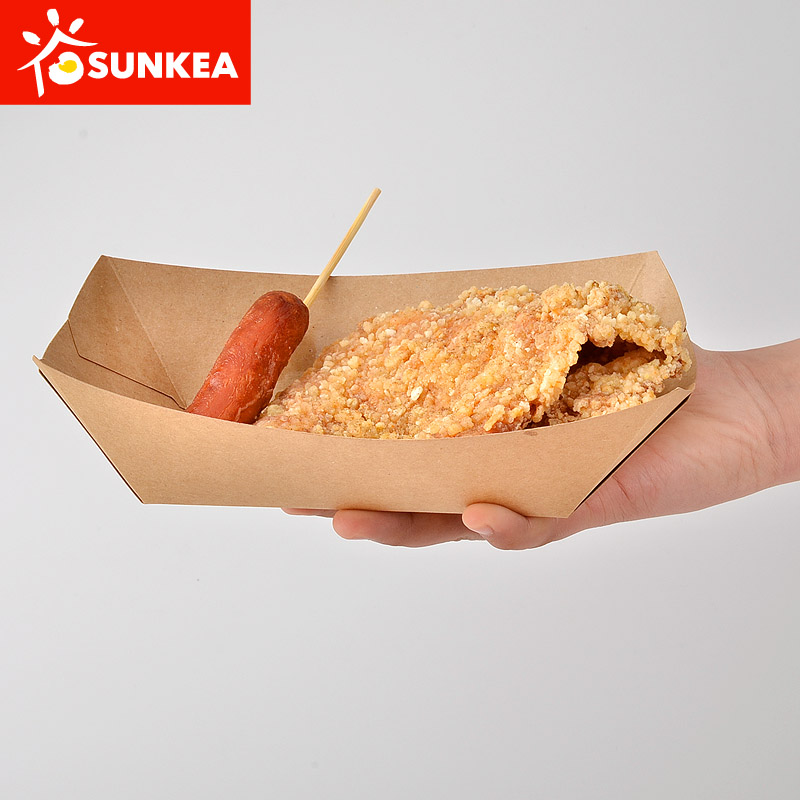 Disposable Paper Big Kraft Tray for Food