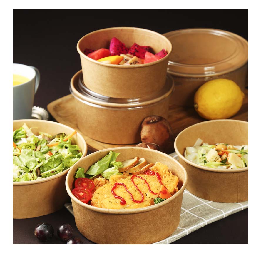 Kraft Paper Salad Bowl in Stock 