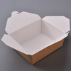 White clay coating inside kraft outside paper lunch food takeaway container