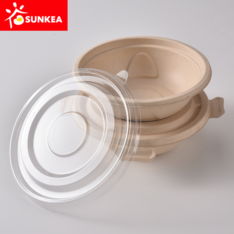 Compostable bamboo fiber bowl bamboo fibre pulp packaging