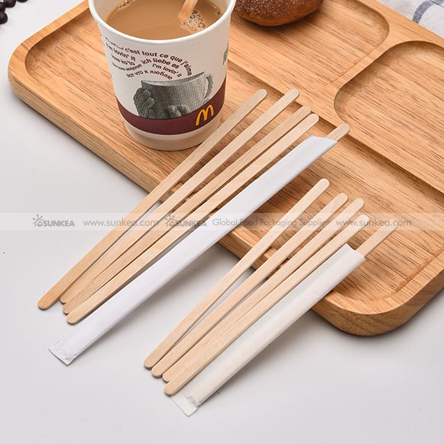 Wholesale Disposable Biodegradable Wooden Coffee Stir Sticks