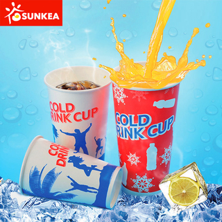 Custom Logo Printed Cold Paper Cup(Double PE/PLA Lining)