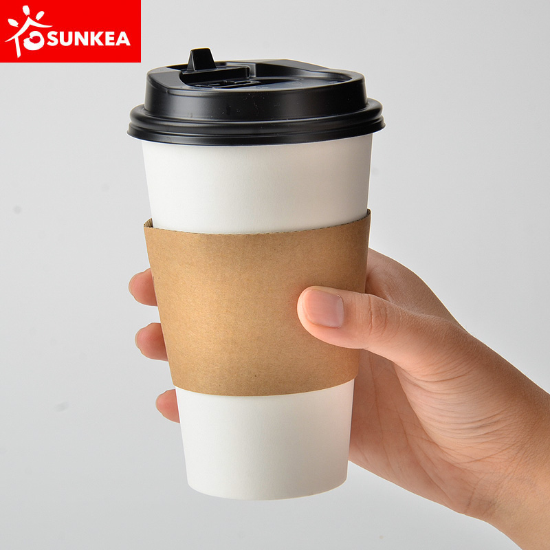 Disposable Kraft Paper Coffee Cup Wraps
