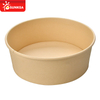 Bamboo fiber paper salad bowl with plastic lid